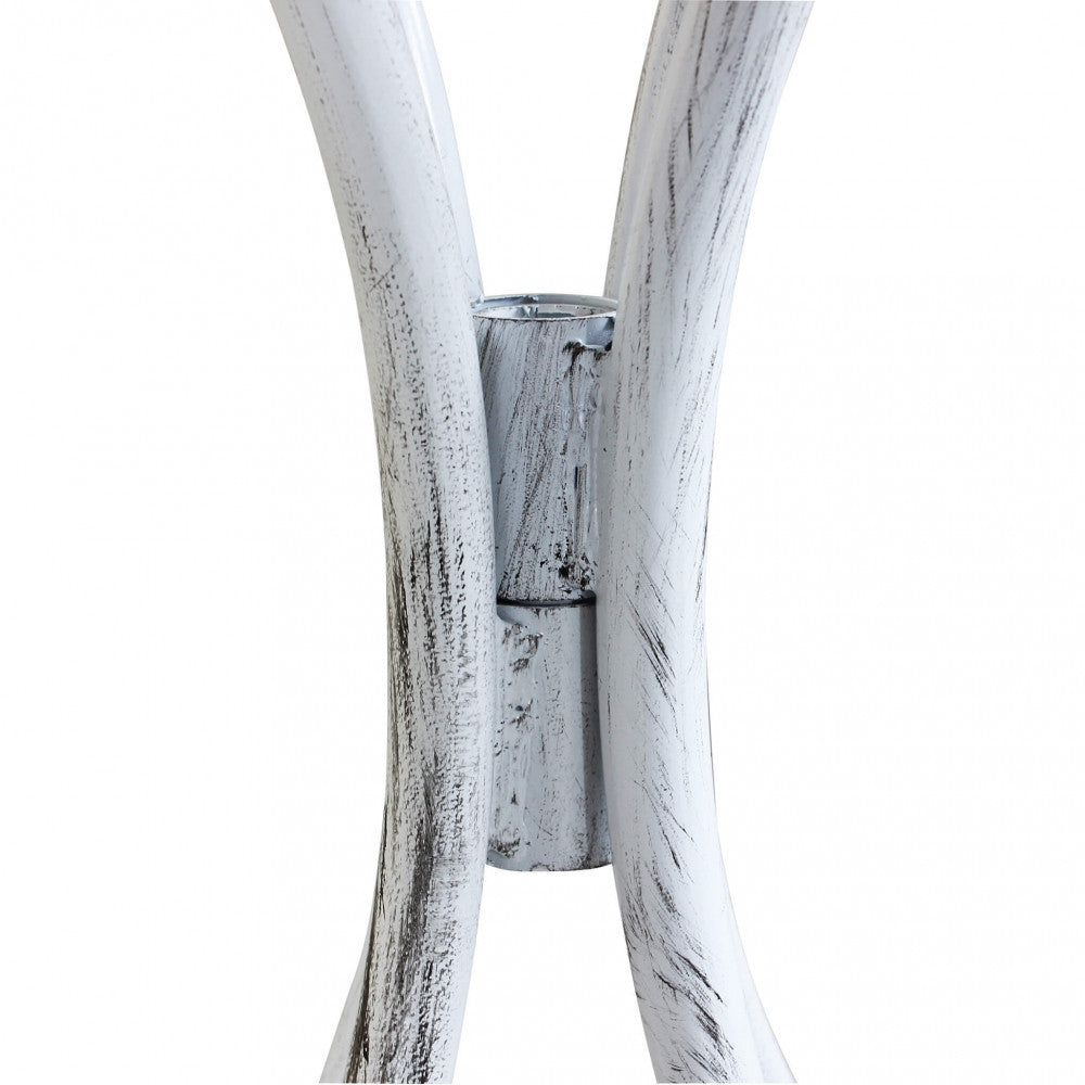 Set tavolo e Sedie bianco Grigio rotondo Salotto Esterno