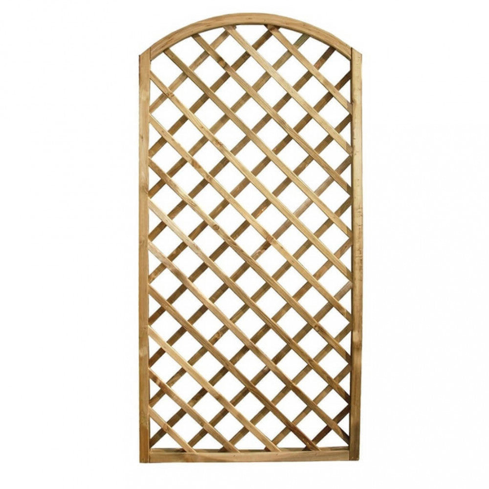 Griglia Arco in Legno 90x180 cm Marrone per Piante Rampicanti