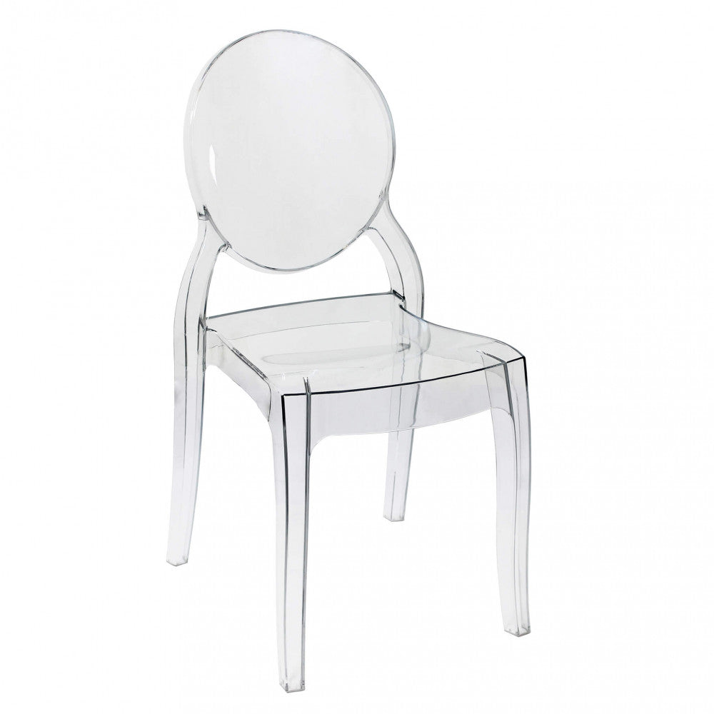 Sedia Da interno esterno Trasparente Senza Braccioli Design Moderno