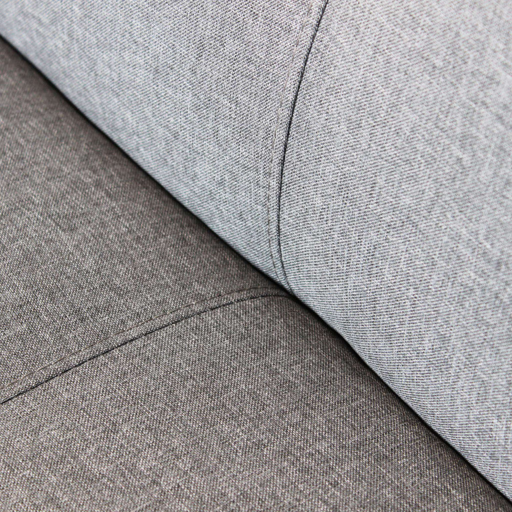 Divano letto Grigio 180x86x78 cm con struttura metallo e Legno