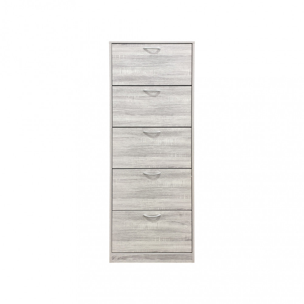 Scarpiera Grigio chiaro 5 Ante Salvaspazio 60x24x180 cm