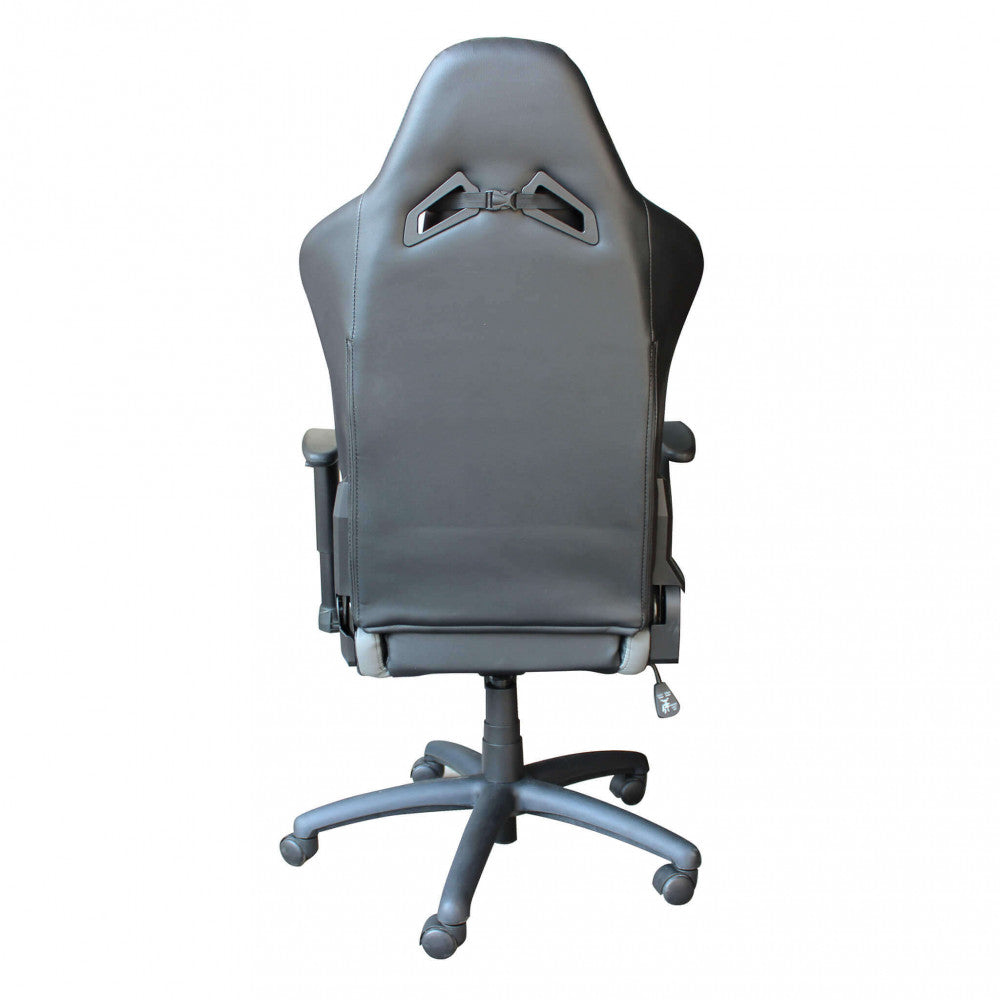 Poltrona da Gaming Grigia ergonomica con Braccioli