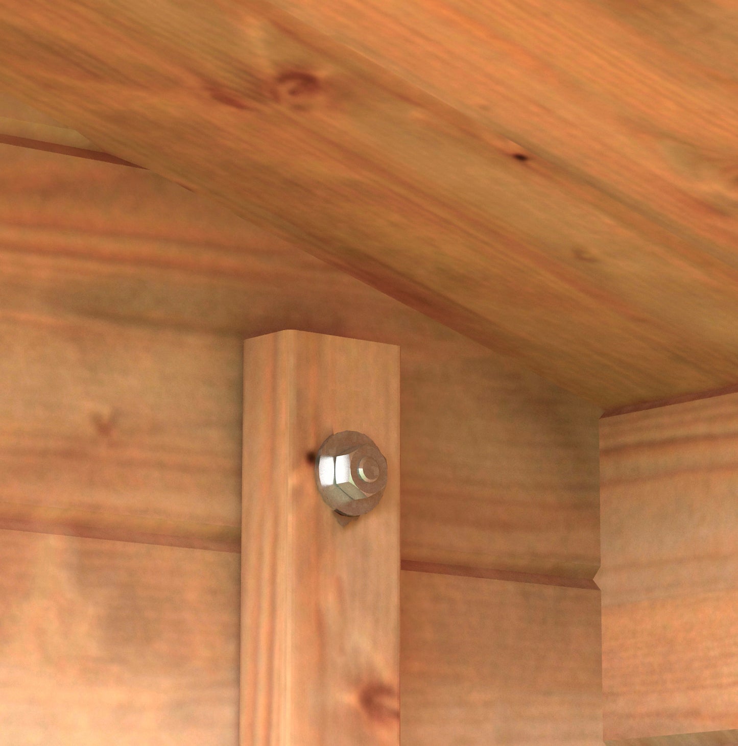 Casetta in Legno 250x250 cm Fortino in Abete Autoclave