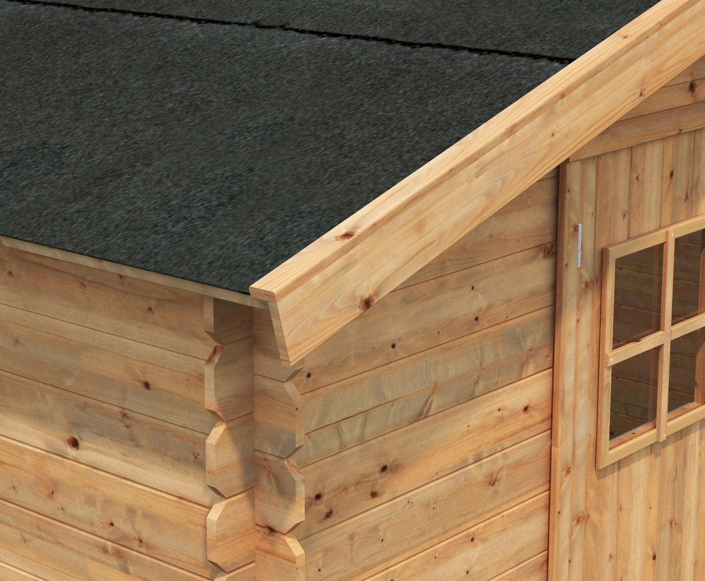 Casetta in Legno 3x3 Block House 28 mm Ripostiglio Attrezzi da Giardino