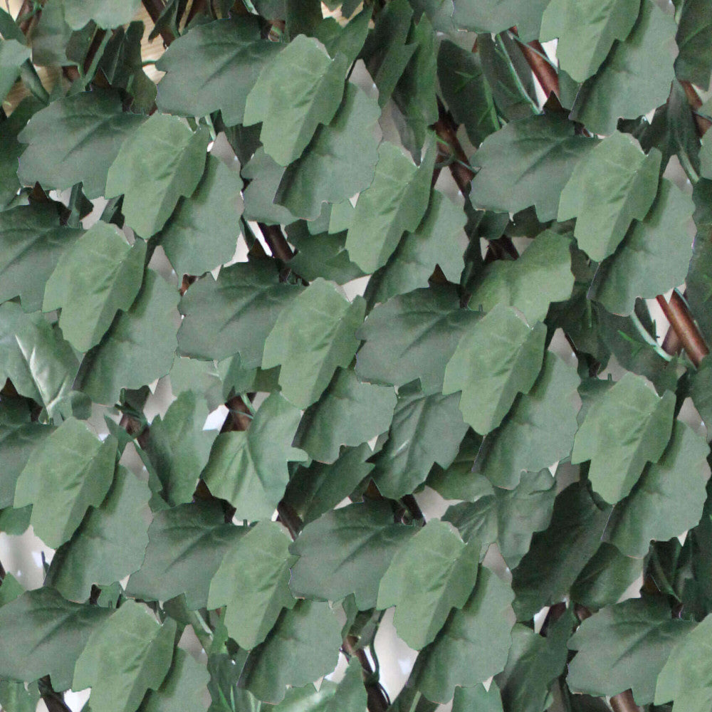 Siepe sintetica acciaio estensibile in bambù 100x200 cm verde