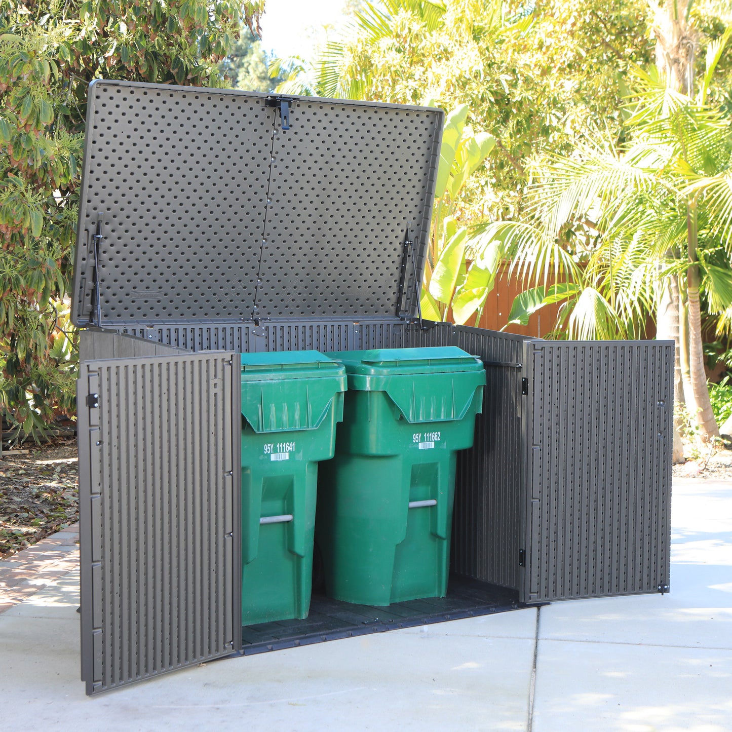 Armadio per Esterno Rifiuti Bidoni Biciclette Legna da Giardino Box