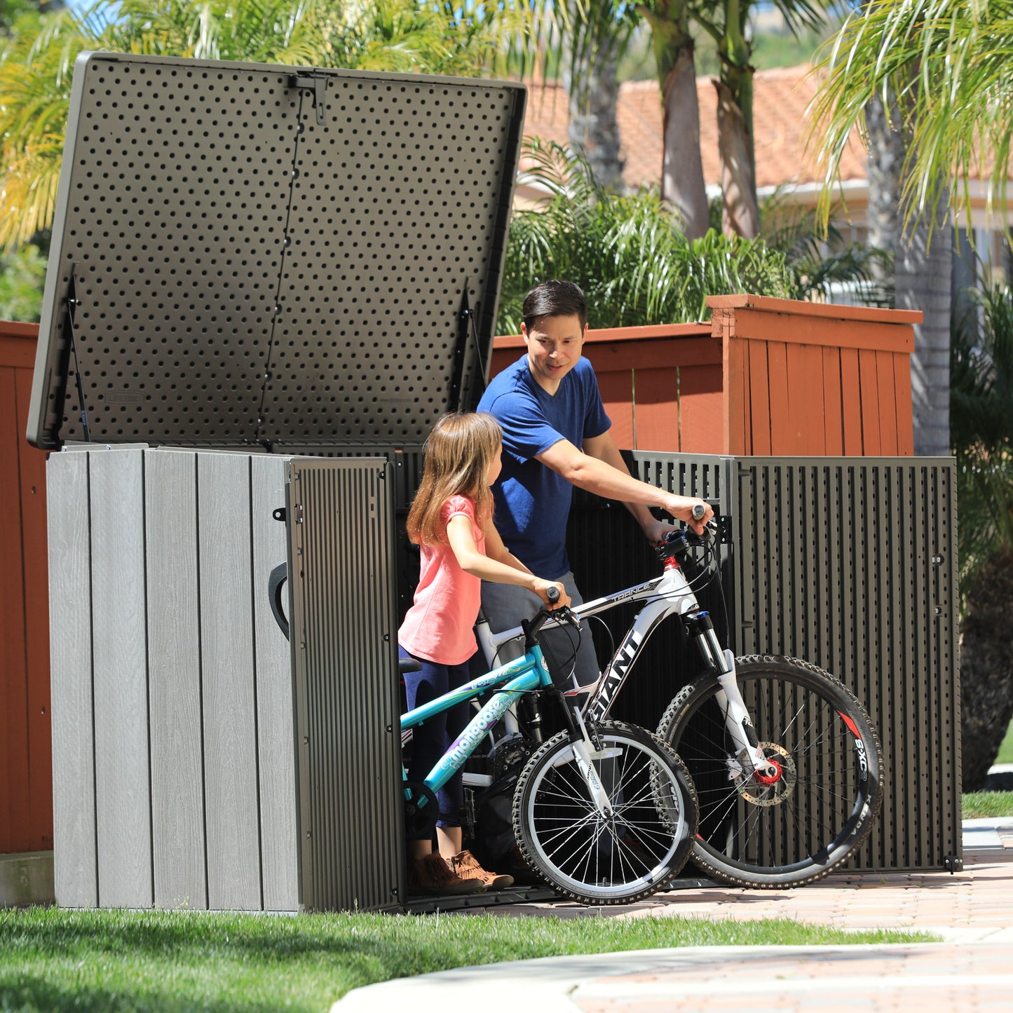 Armadio per Esterno Rifiuti Bidoni Biciclette Legna da Giardino Box