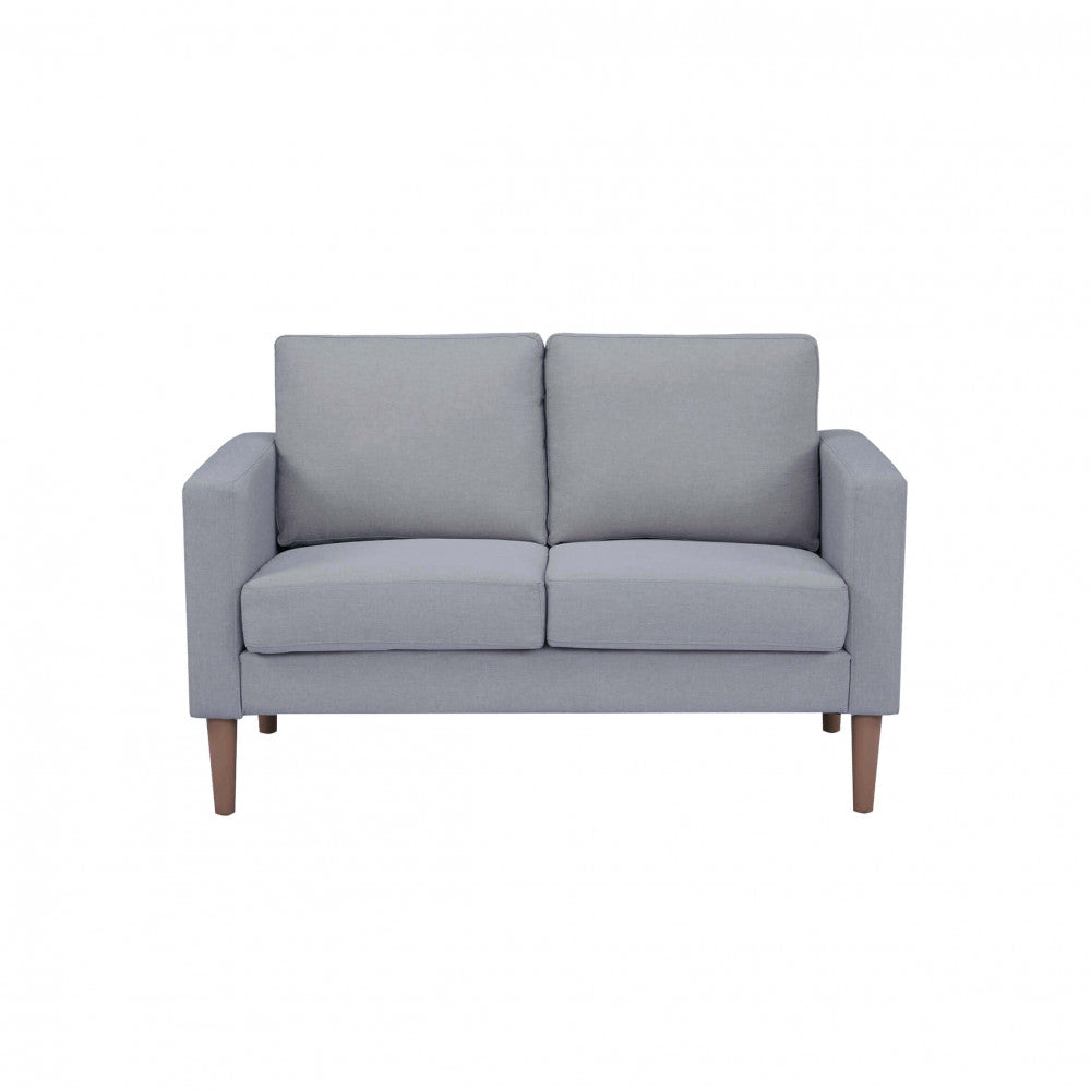 Divano 2 posti Grigio Chiaro 124x73x82 cm con gambe in polipropilene