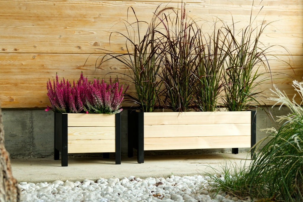 Fioriera in Legno Terrazzo da Giardino Rettangolare 78x36 Vaso