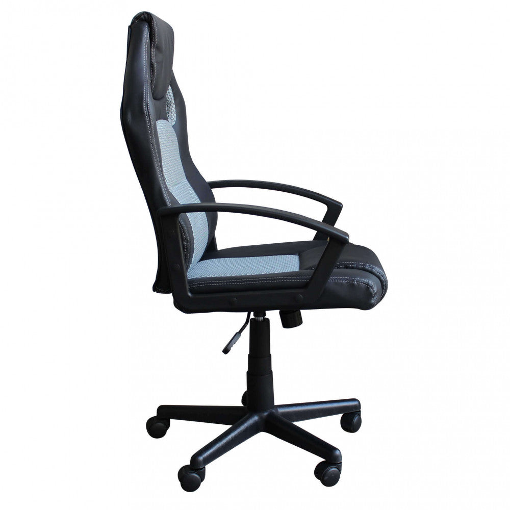 Sedia Gaming Grigia ergonomica con Braccioli e Altezza regolabile
