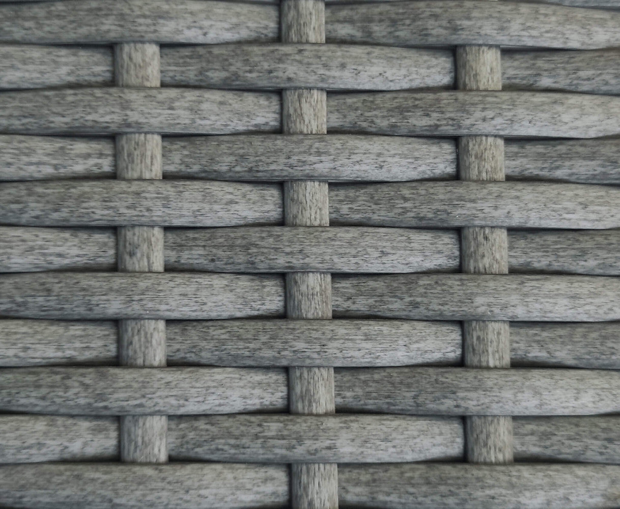 Salotto da Esterno in wicker e acciaio grigio, Design Moderno Balcone