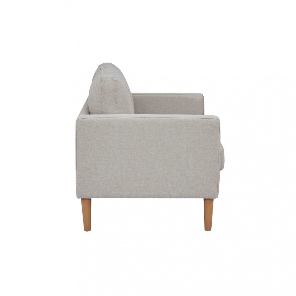 Divano 2 posti Beige 124x73x82 cm con Gambe in Polipropilene