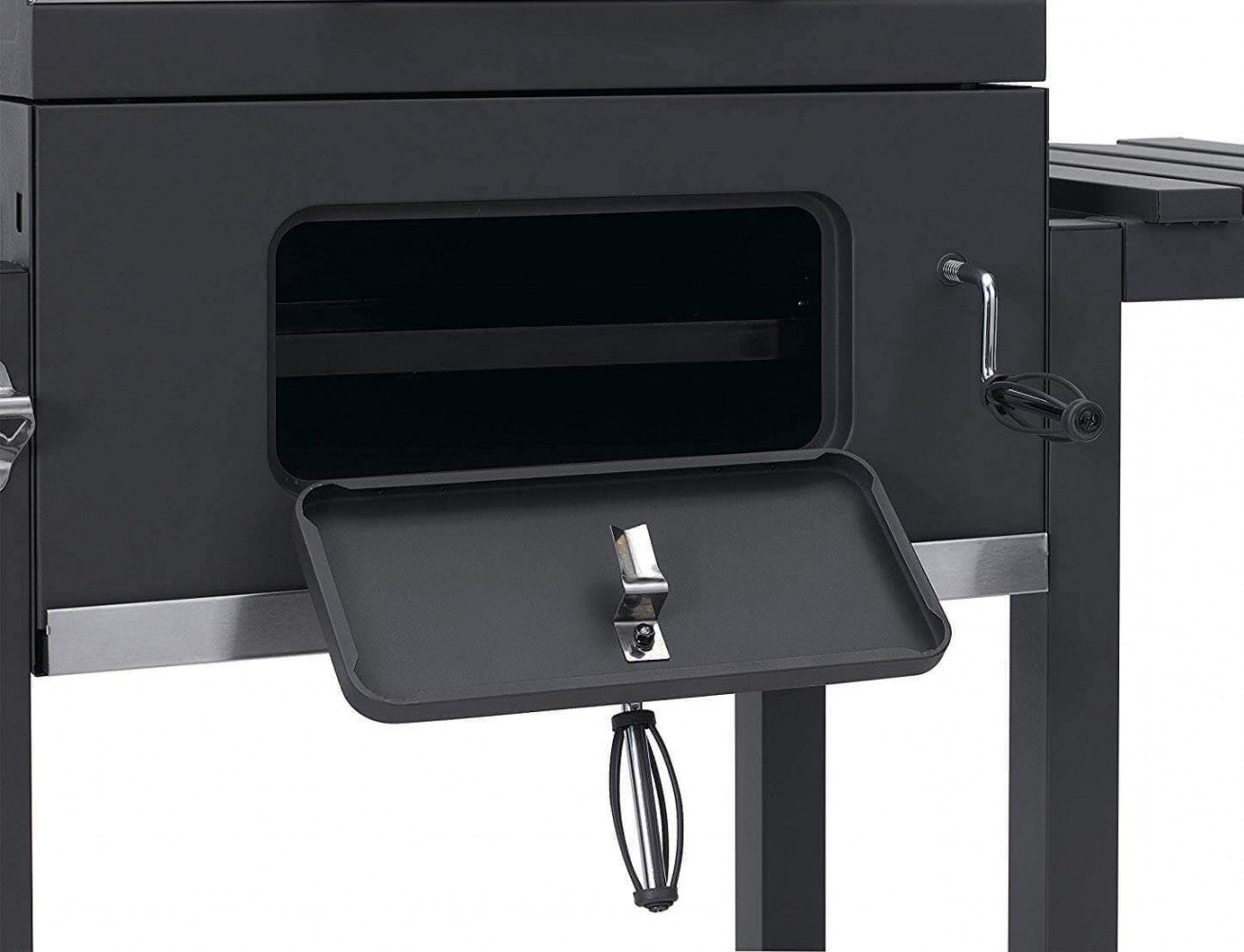 Barbecue a carbonella antracite acciaio 115x67x107.5 cm