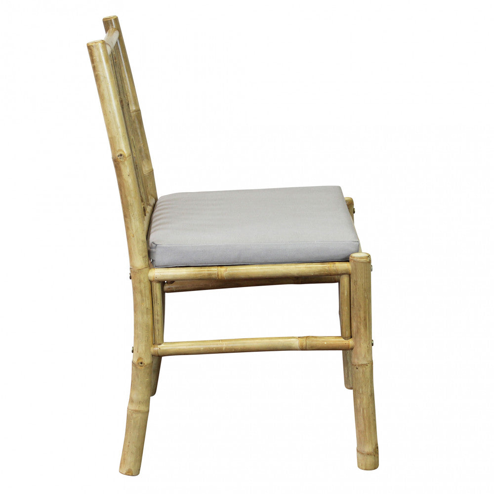 Sedia in bambù marrone 52x52x85 cm