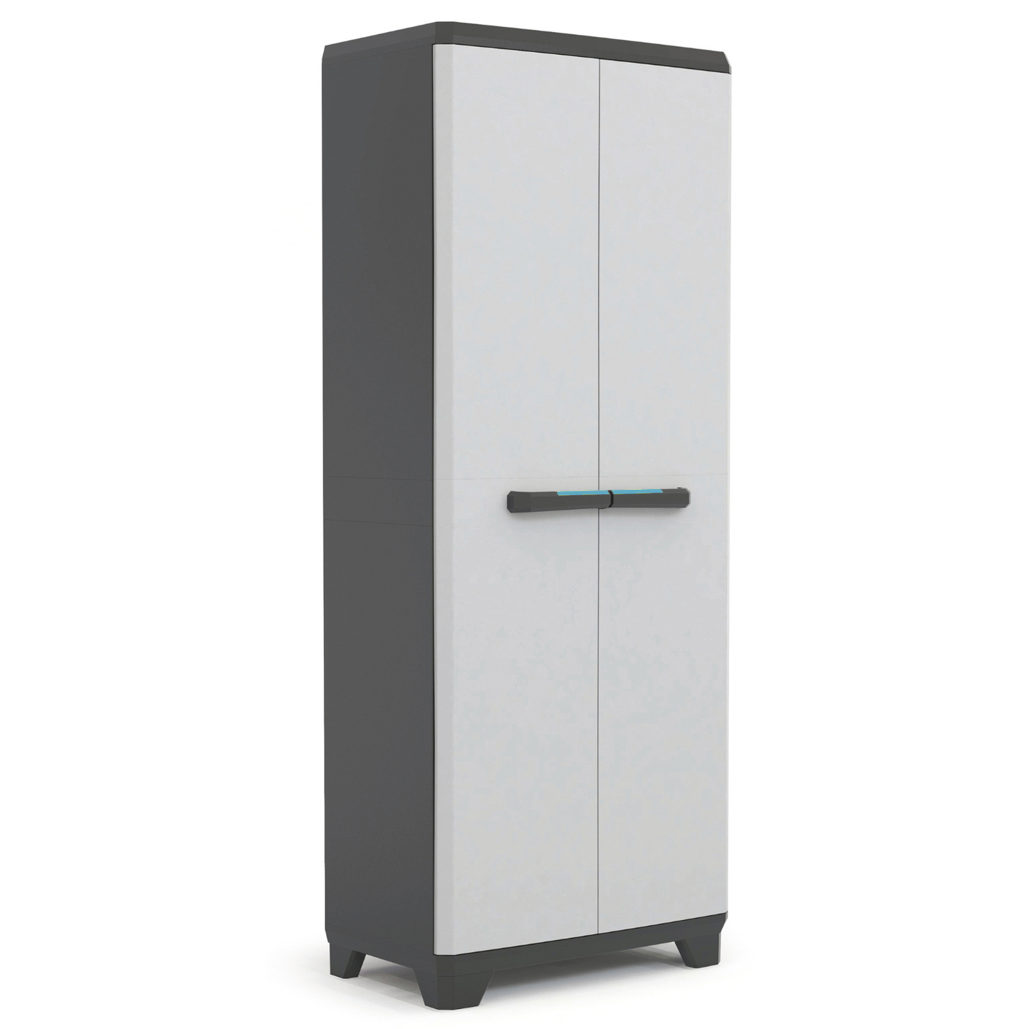 Armadio Portascope Keter Linear Grigio/Nero 68x39x173 cm con 3 Ripiani