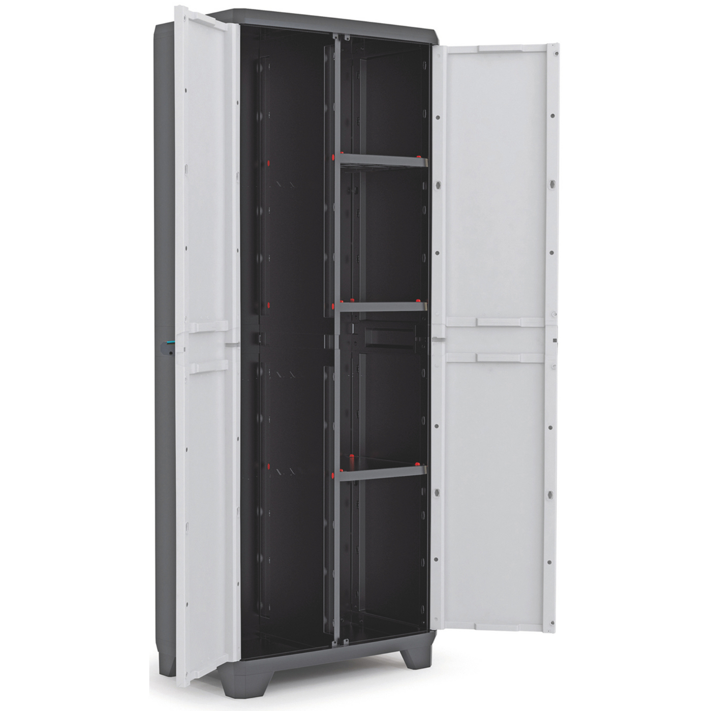 Armadio Portascope Keter Linear Grigio/Nero 68x39x173 cm con 3 Ripiani