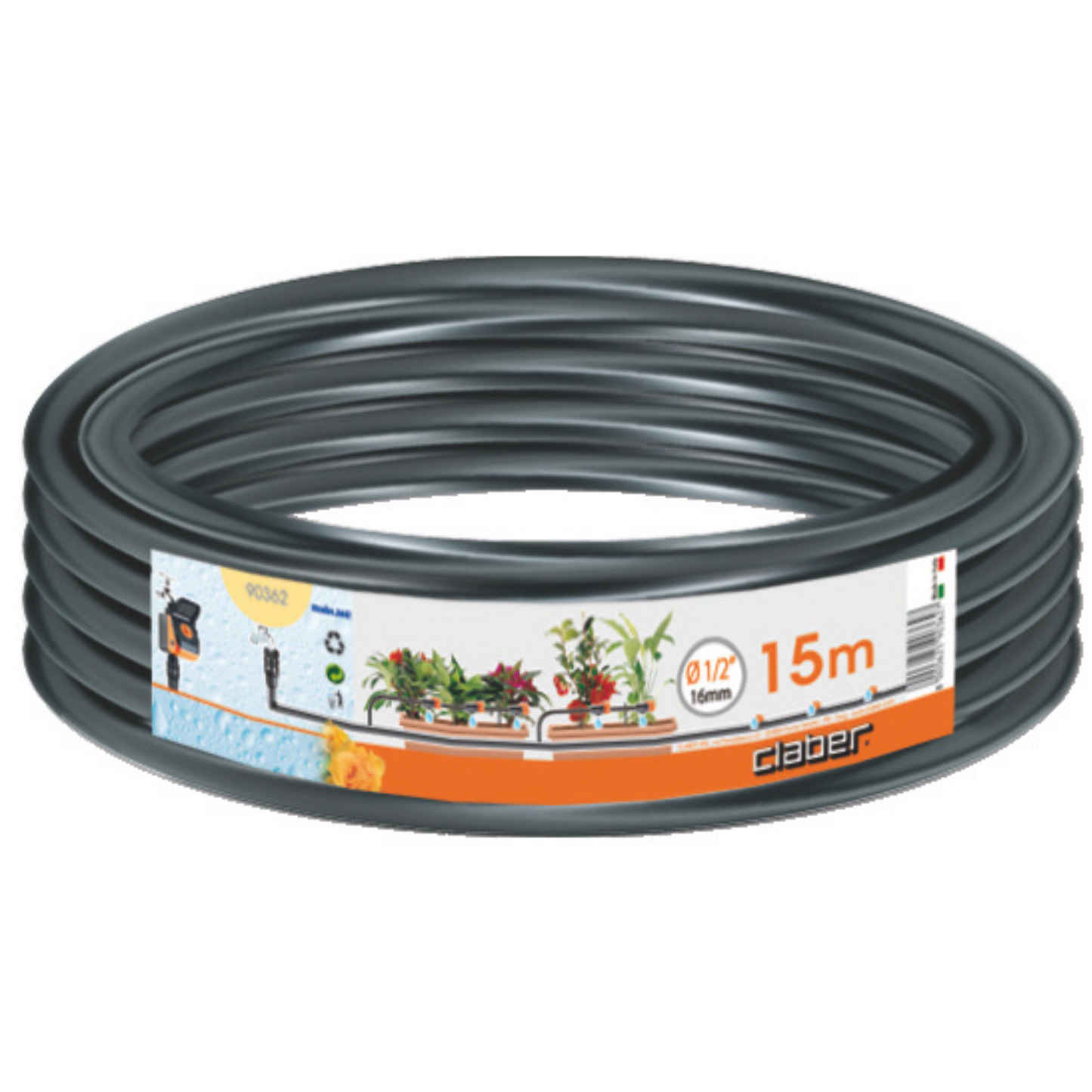 Claber Tubo Collettore 90365 25 m 1/2" per irrigazione