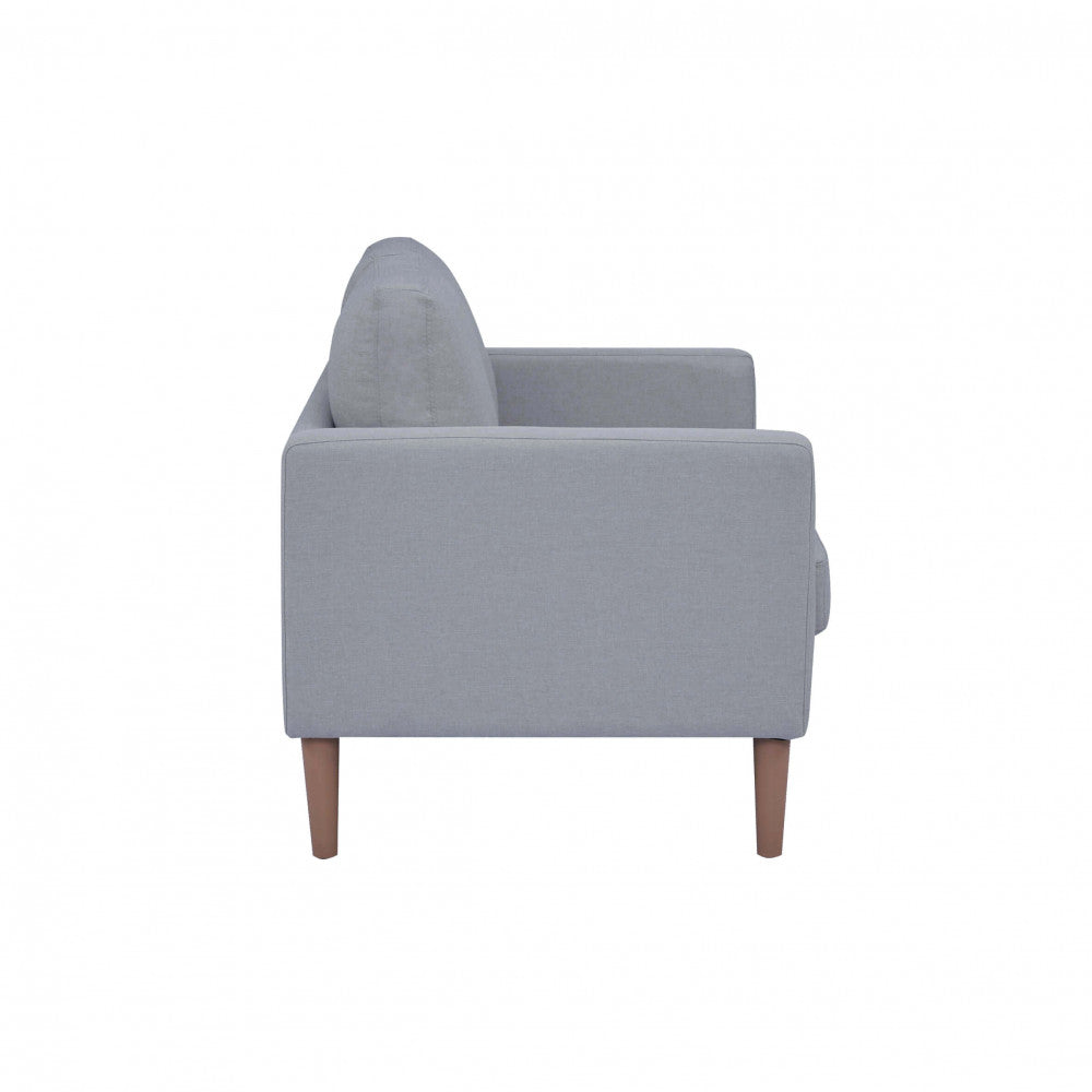 Divano 2 posti Grigio Chiaro 124x73x82 cm con gambe in polipropilene