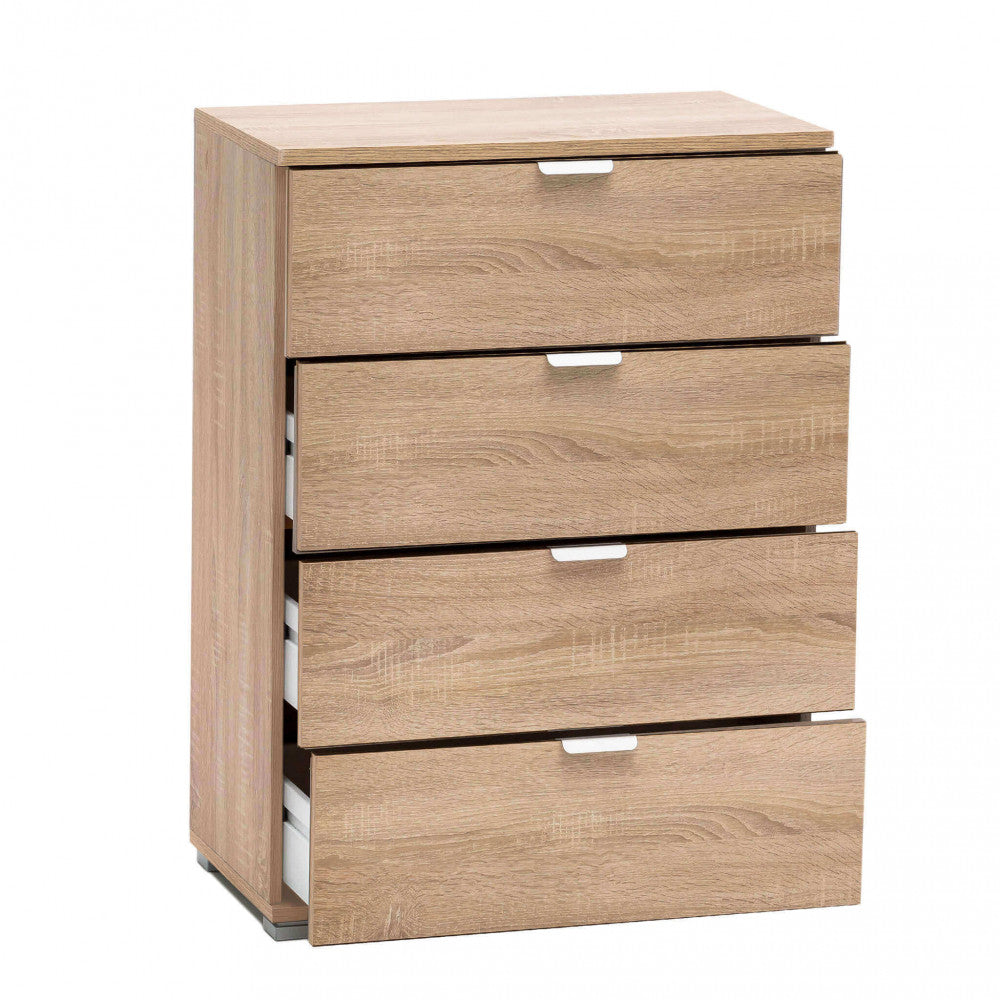 Cassettiera 60x38x85 cm marrone chiaro moderna e funzionale