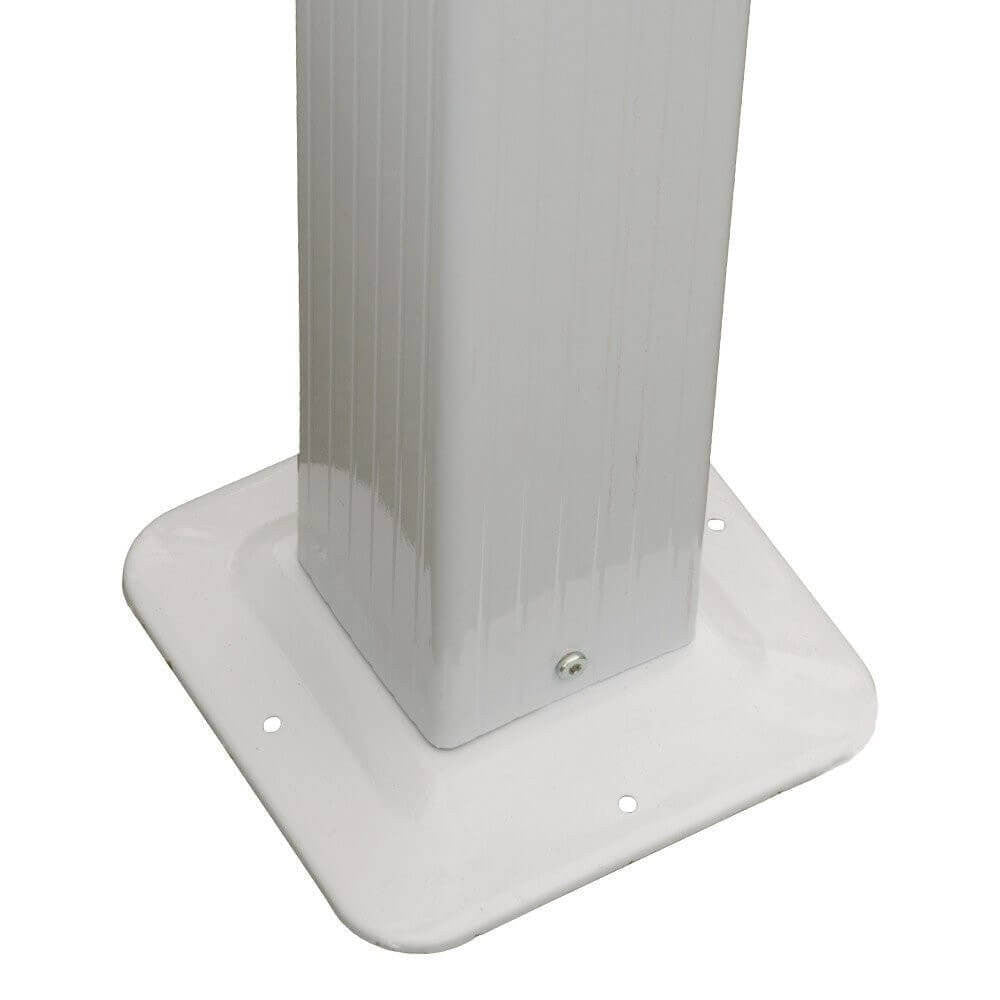 Gazebo da Giardino Balcone 3x3 Bianco in Alluminio e Metallo