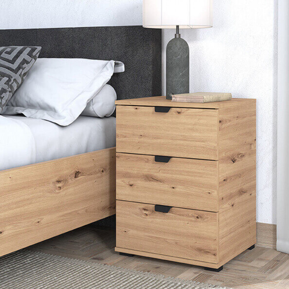 Comodino in Truciolare Bilaminato Rovere Chiaro 45x40x63 cm