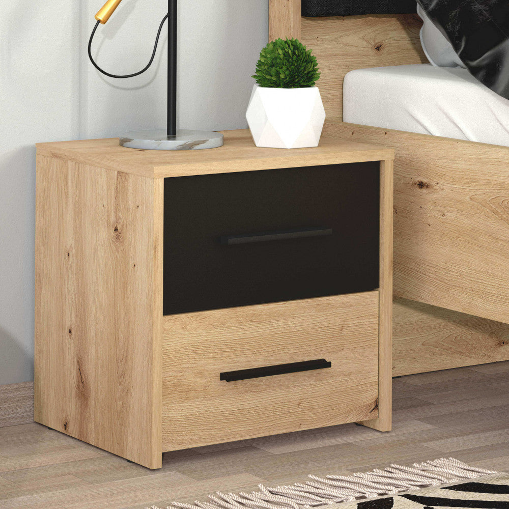 Comodino in Truciolare Bilaminato Rovere Chiaro 42x33,2x42,1 cm