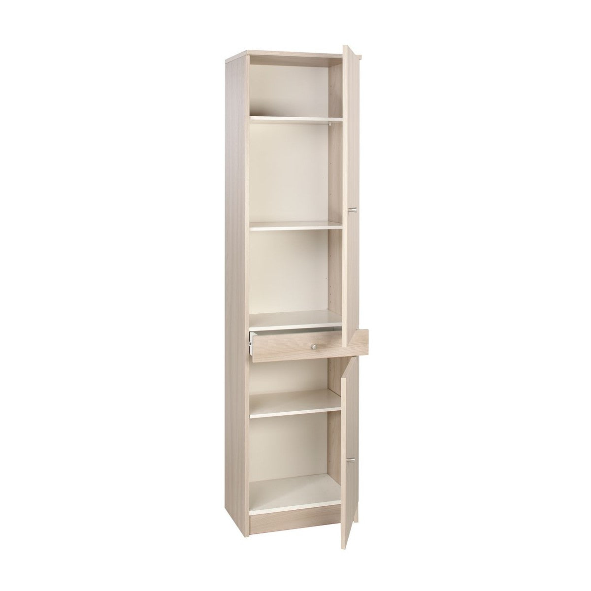 Armadio 180 2 Ante con Cassetto Mobile Alto Ripiani Scarpiera Colonna da Bagno
