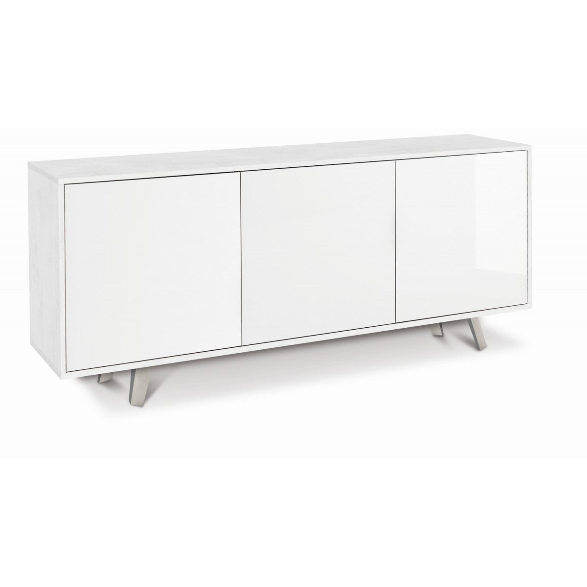 Armadio Bianco Lucido Soggiorno Buffet 3 Ante Madia Credenza Contenitore