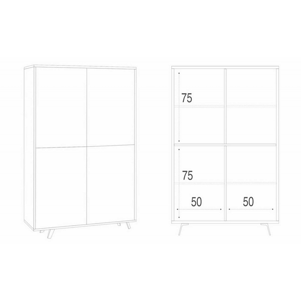 Armadio Bianco Marmo Mobile Credenza Ripiani 4 Ante Soggiorno Ingresso