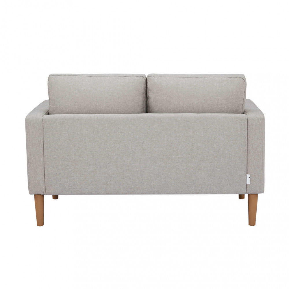 Divano 2 posti Beige 124x73x82 cm con Gambe in Polipropilene