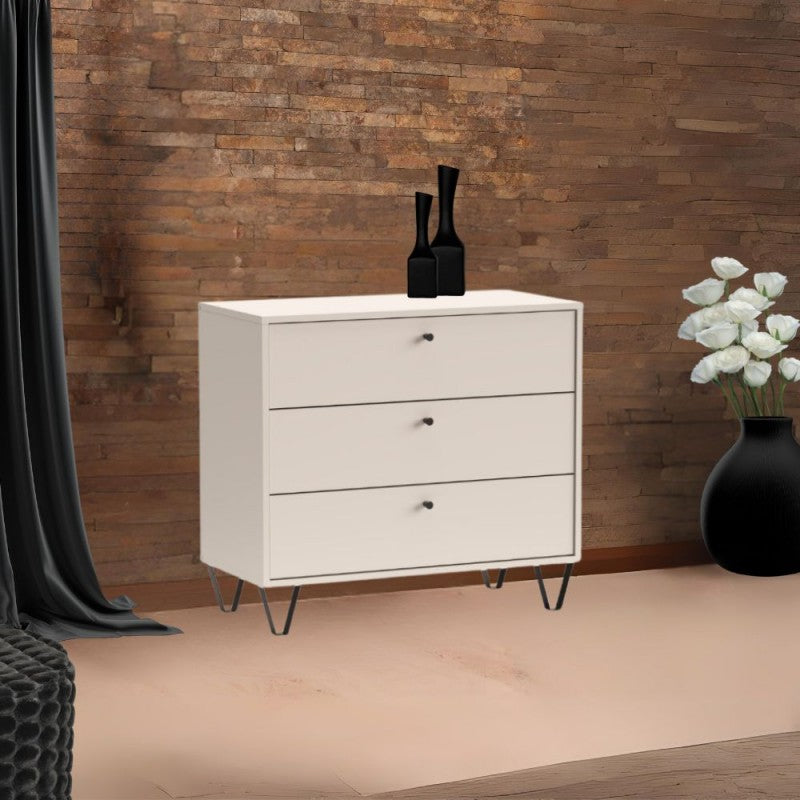 Cassettiera Aldo3 3 cassetti cashemere 83,6x40x75,2 cm