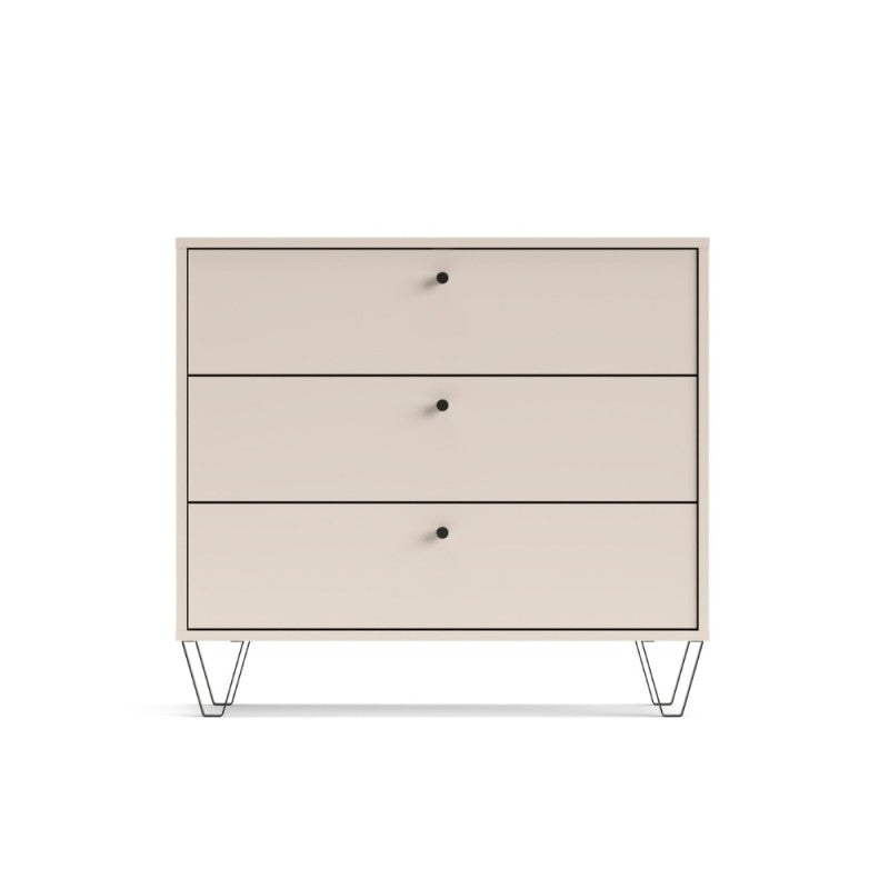 Cassettiera Aldo3 3 cassetti cashemere 83,6x40x75,2 cm