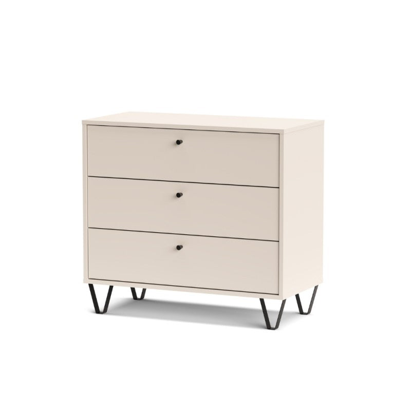 Cassettiera Aldo3 3 cassetti cashemere 83,6x40x75,2 cm