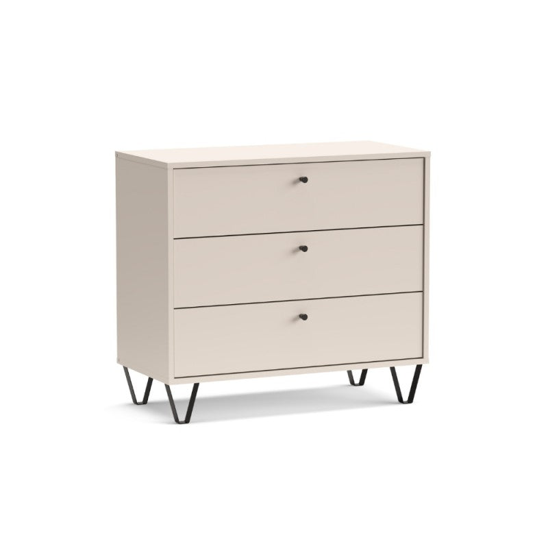 Cassettiera Aldo3 3 cassetti cashemere 83,6x40x75,2 cm
