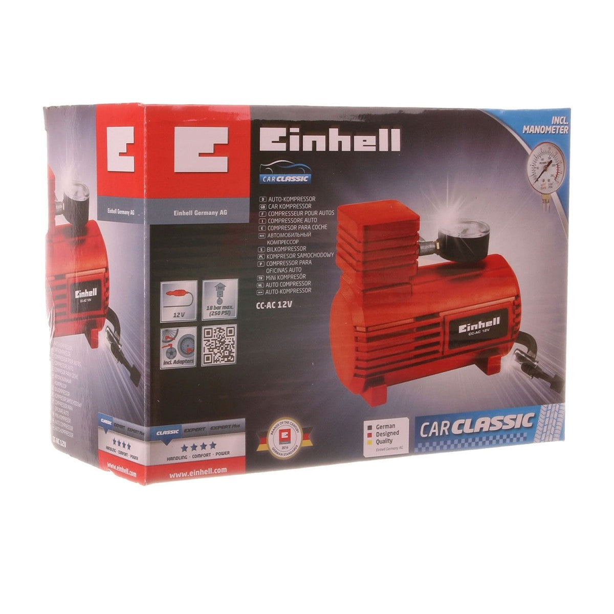 Compressore Aria Portatile 12 V Einhell Compatto Elettrico Auto CC AC