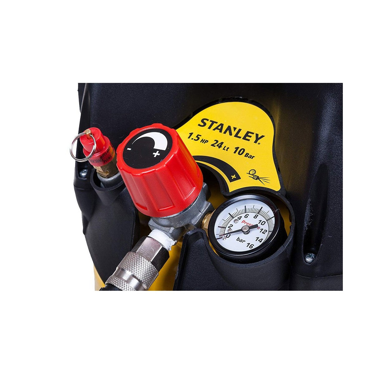 Compressore Aria Stanley 24 Lt Litri Verticale Compatto Elettrico Ruote Valvola