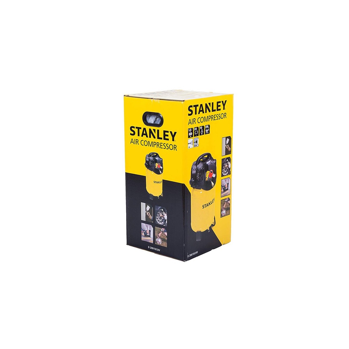 Compressore Aria Stanley 24 Lt Litri Verticale Compatto Elettrico Ruote Valvola