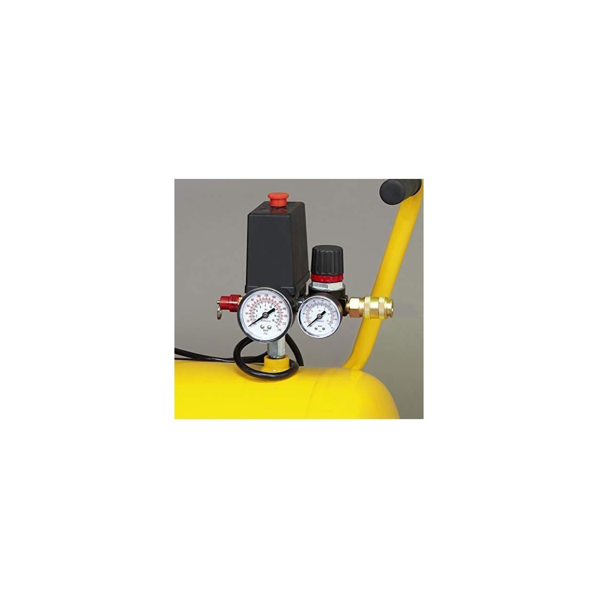 Compressore Aria Stanley 50 Lt Litri Compatto Manometro Elettrico Ruote Valvola