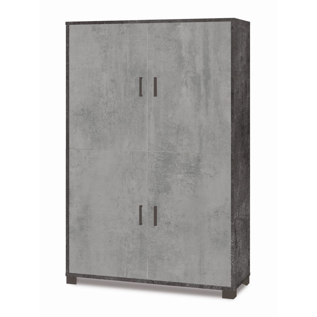 Dispensa Cemento Nero Credenza 4 Ante Madia Buffet Ripiani Ufficio Piattaia