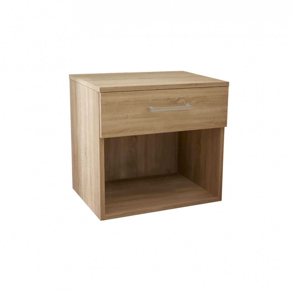 Comodino in Truciolare Bilaminato Quercia Chiaro 44,4x33x43,5 cm