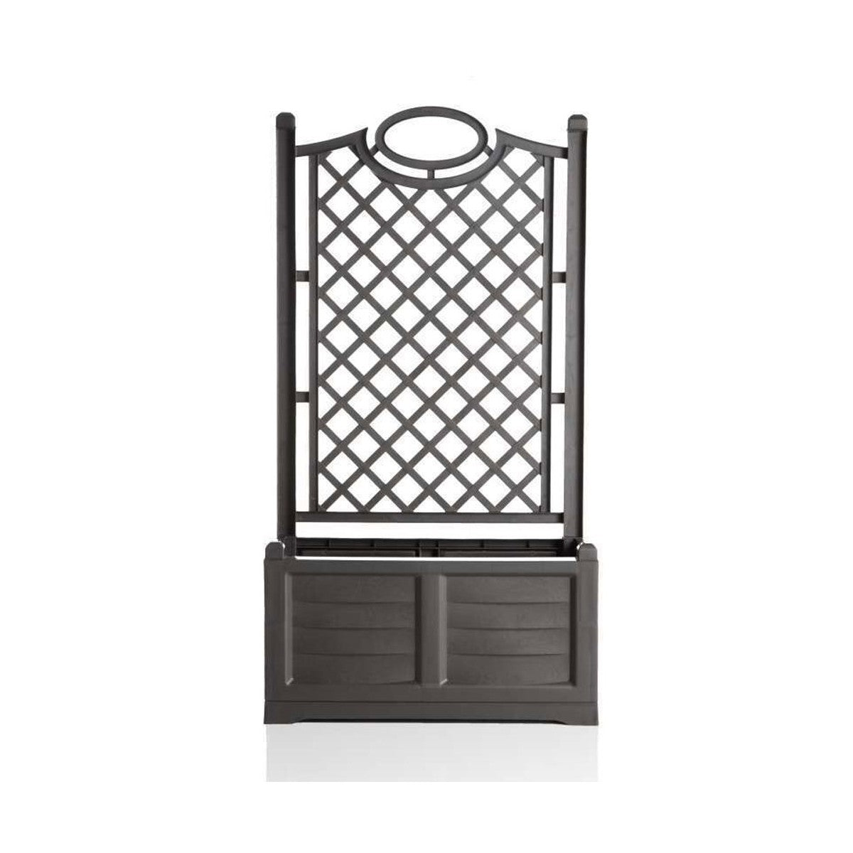 Fioriera 80x42 in Resina Spalliera Grigliato Antracite da Balcone