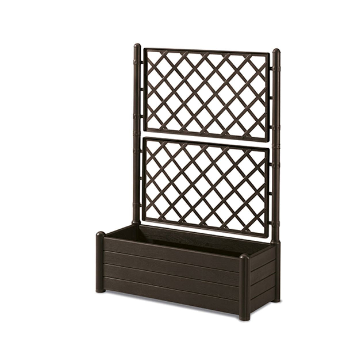 Fioriera Moka 100x43 cm Spalliera in Plastica con Grigliato