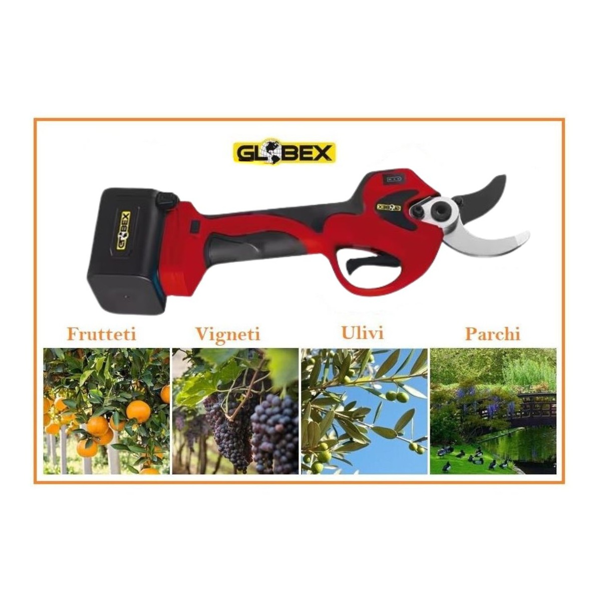 Forbice Elettrica con 2 Batterie per il Giardinaggio
