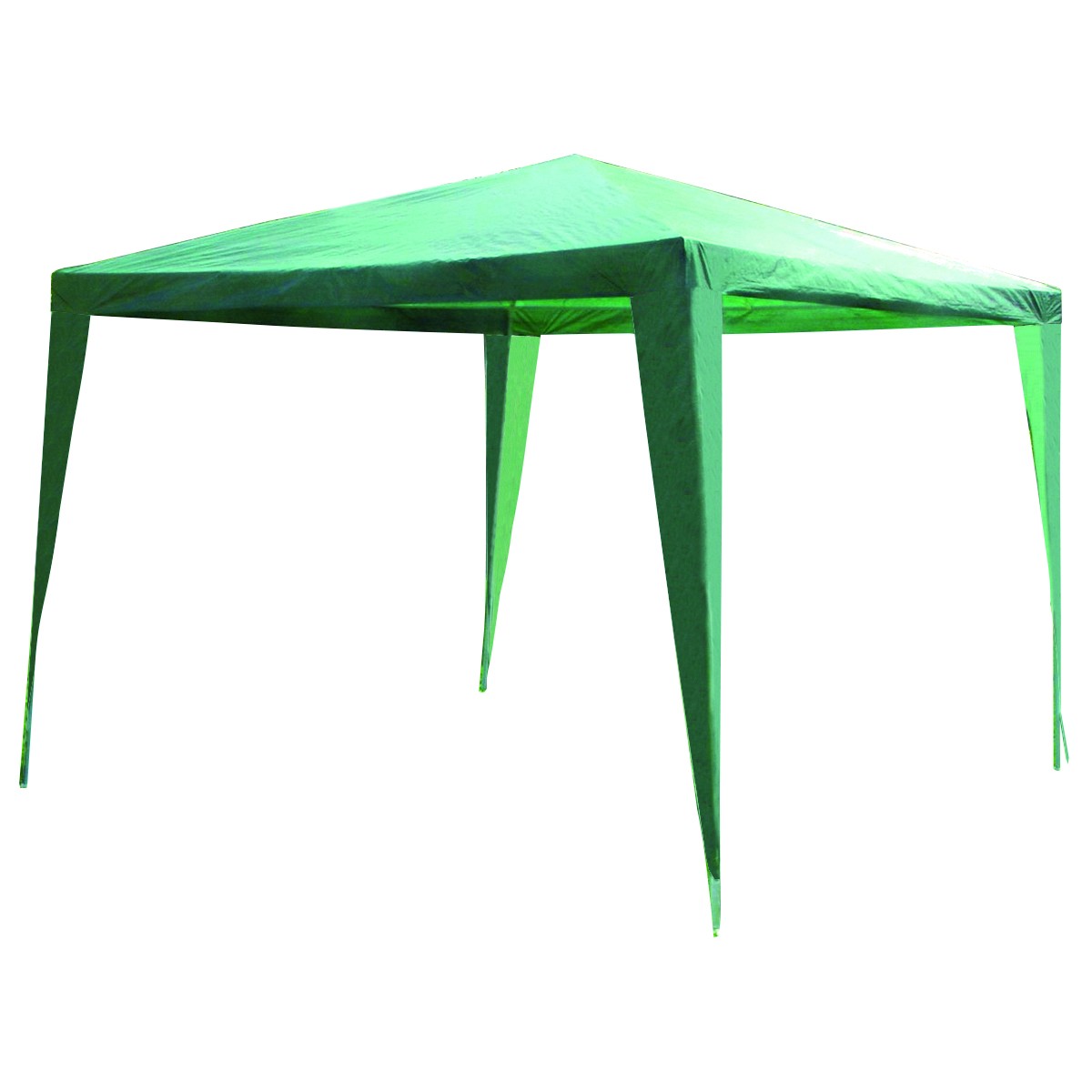 Gazebo 3x3 da Giardino Verde con Struttura Tubolare Parasole