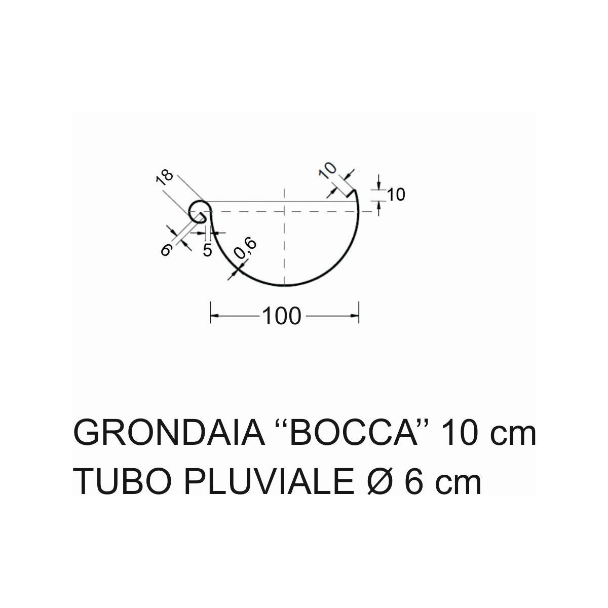 Grondaia per Casetta Legno Canale di Gronda Pluviali Piovana in Lamiera Moderna