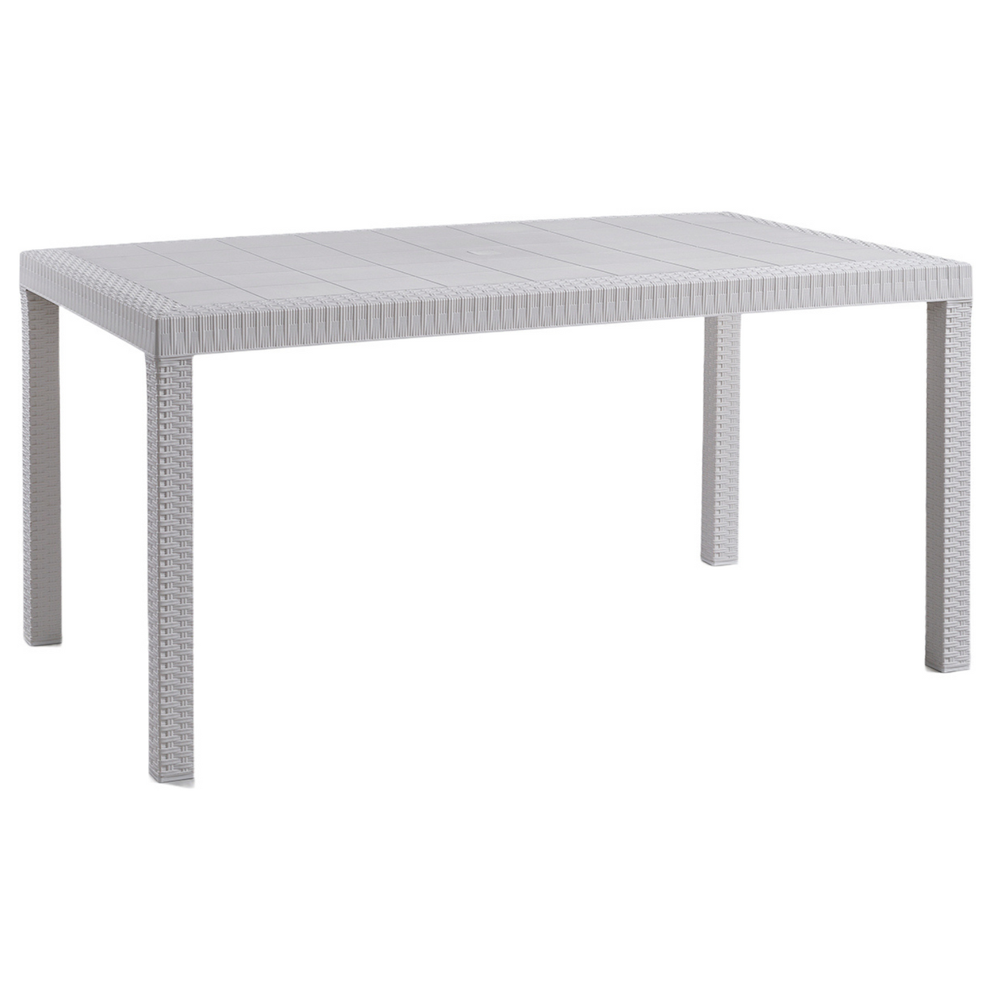Tavolo Houston 150x90 cm Bianco Polipropilene Rattan