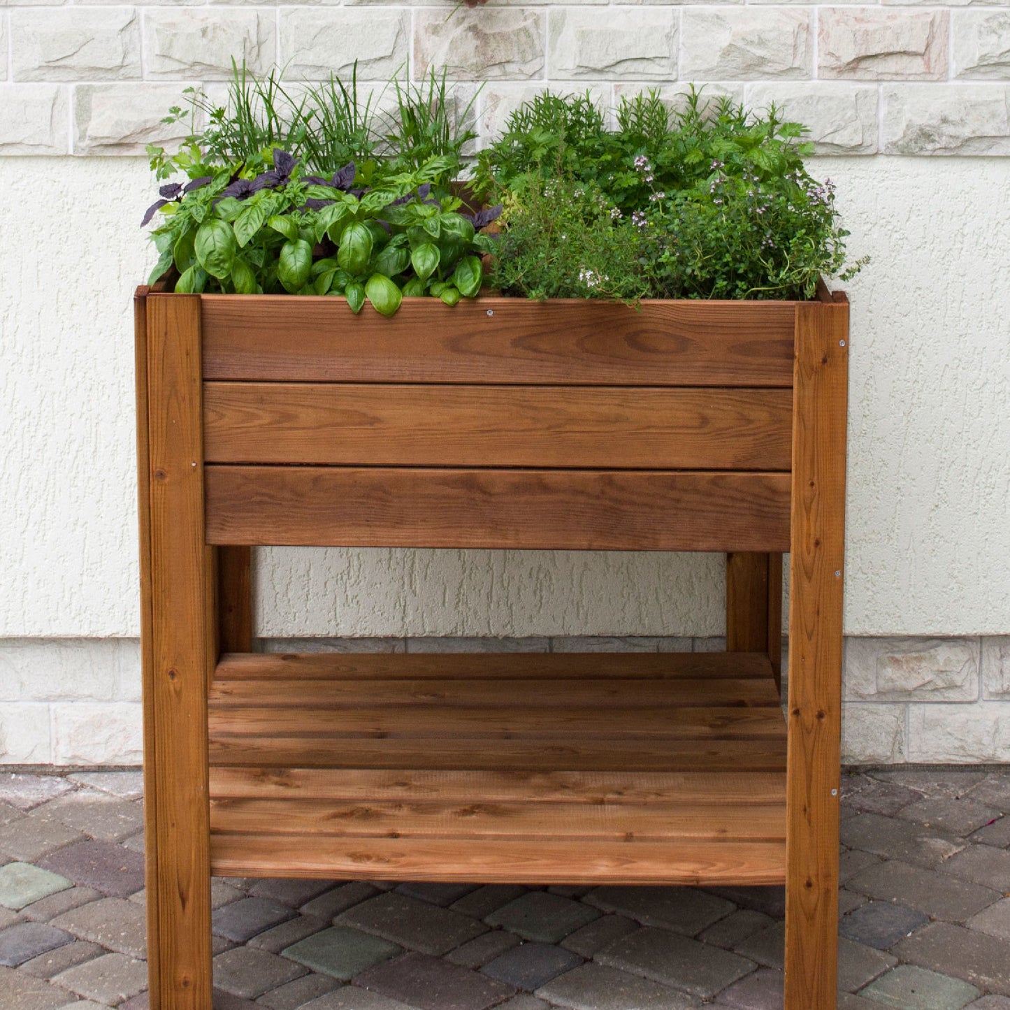 Fioriera 80x80 Orto Rialzato Urbano da Balcone Giardino Pensile Vaso in Legno