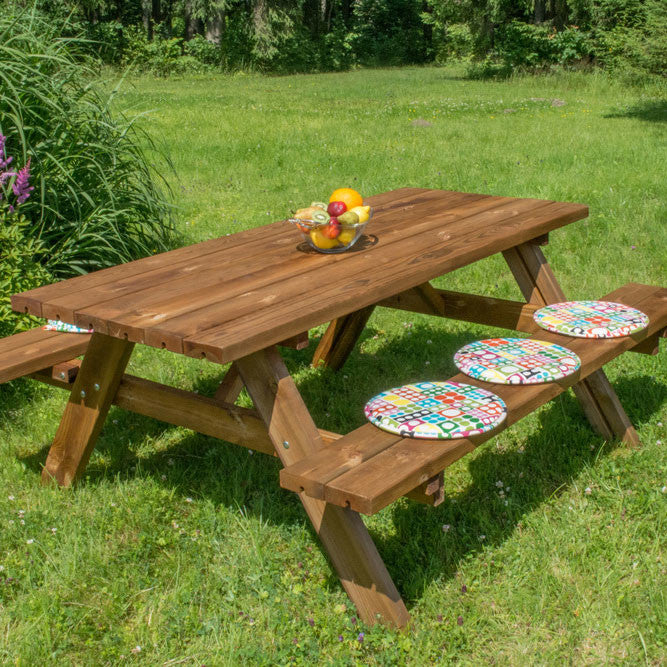 Tavolo da Pic Nic Tavolino in Legno con Panche Picnic Giardino Campeggio Esterno
