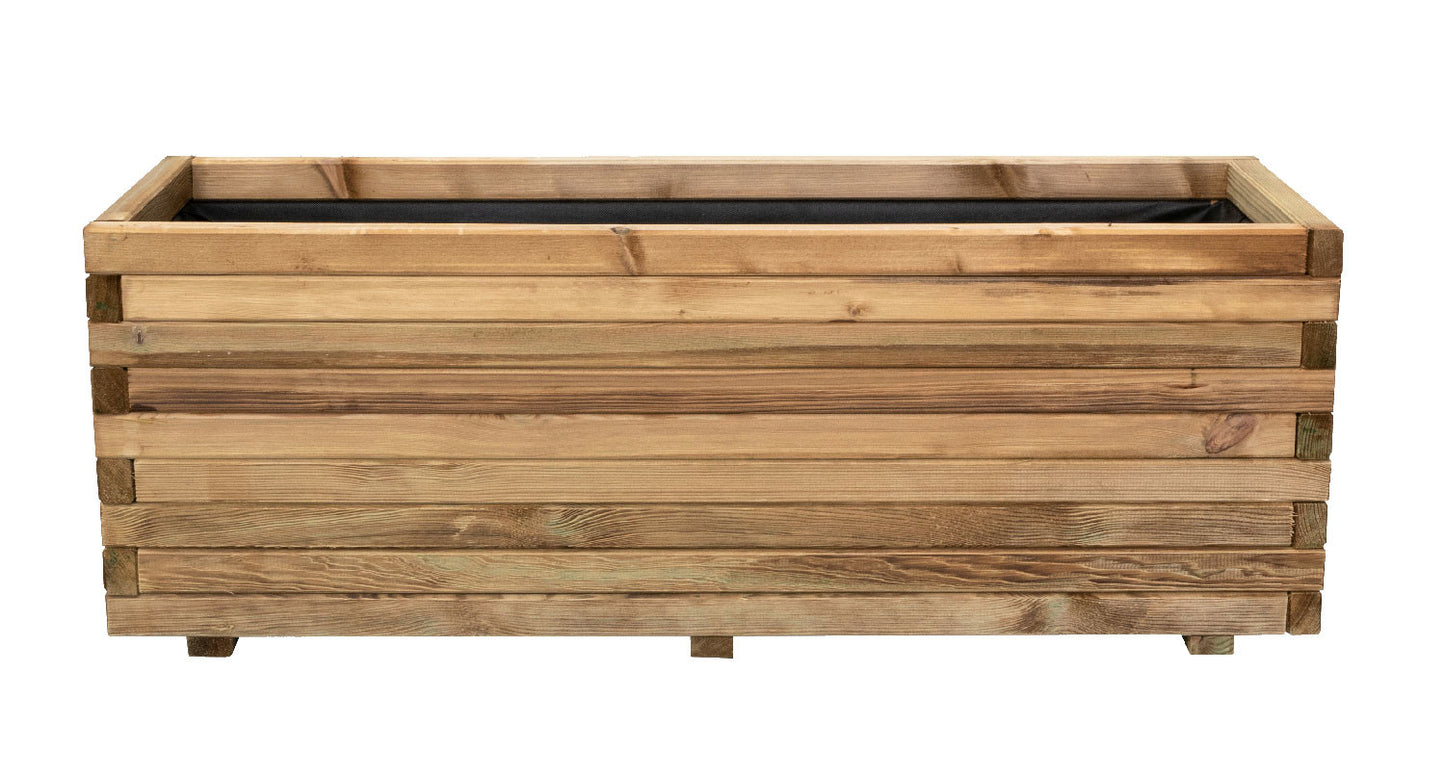 Fioriera in Legno 120x40 Rettangolare Vaso Cassetta Balcone Giardino Portavaso