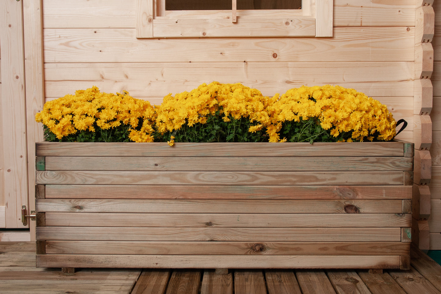 Fioriera in Legno 120x40 Rettangolare Vaso Cassetta Balcone Giardino Portavaso